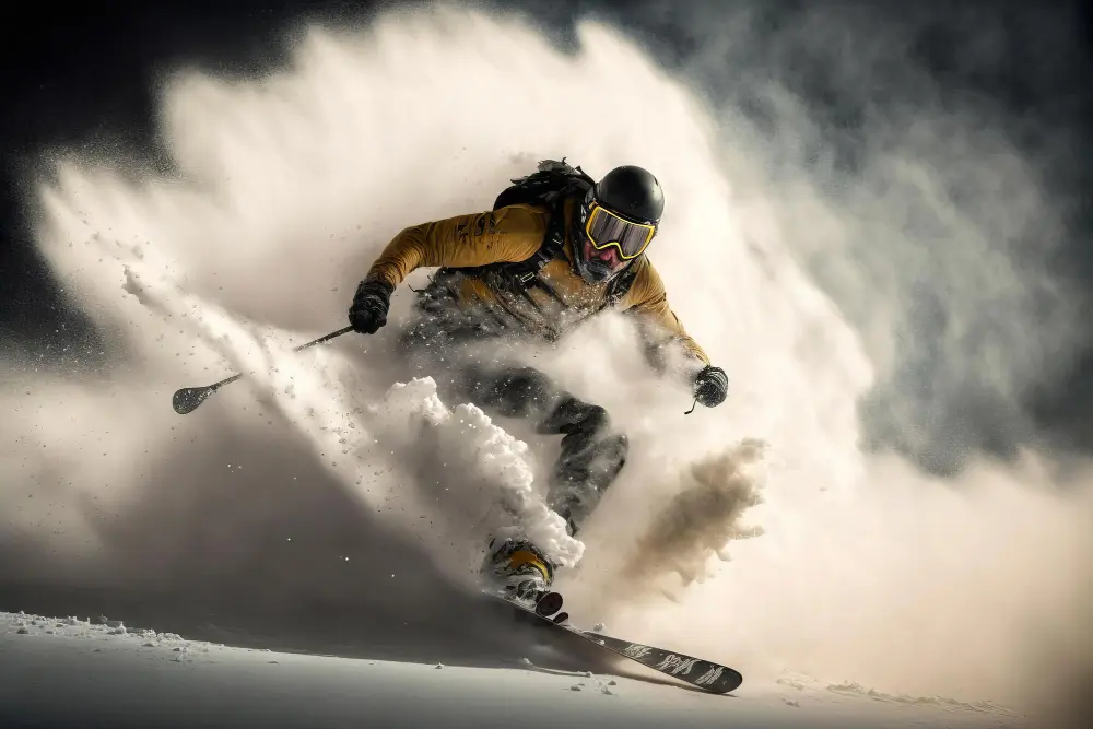 homme faisant de l'avalanche skiing
