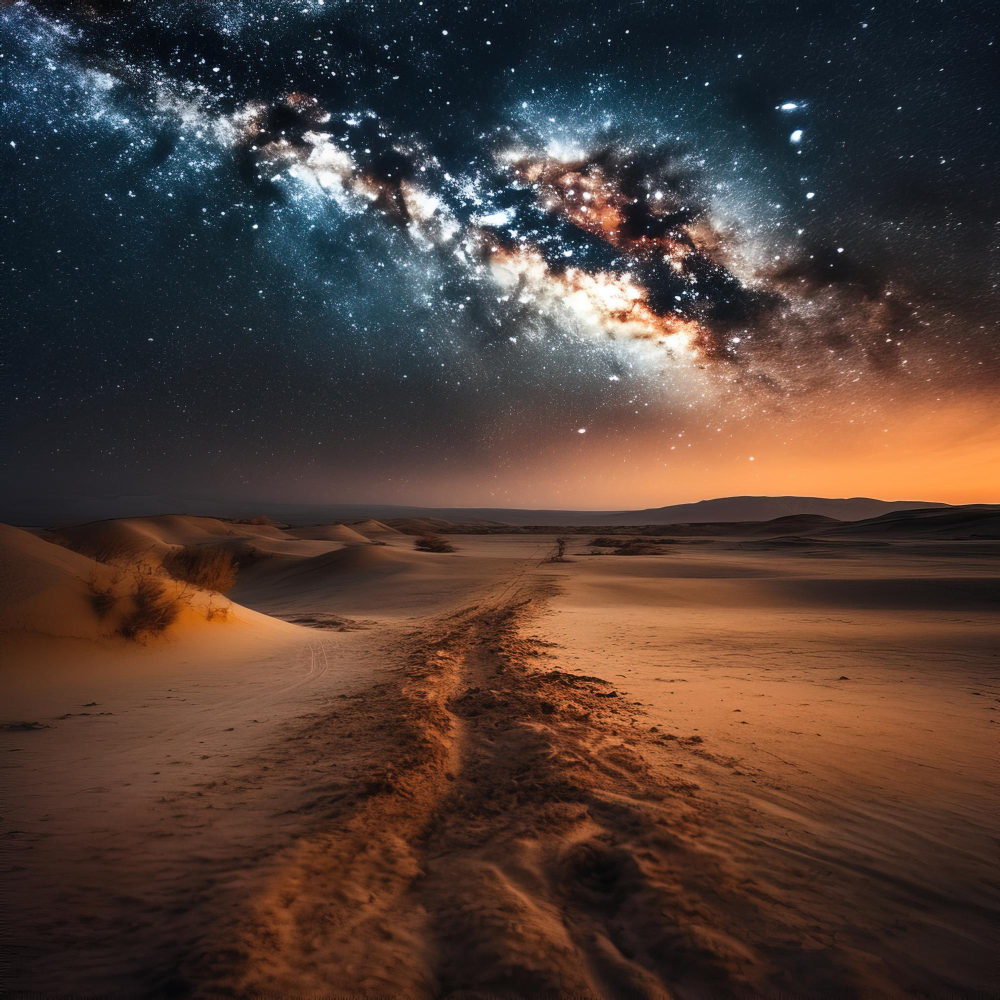 ciel étoilé dans le désert de namibie