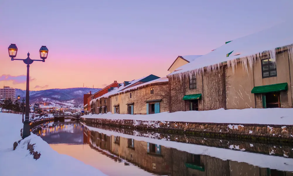 vu d'otaru hokkaido hiver